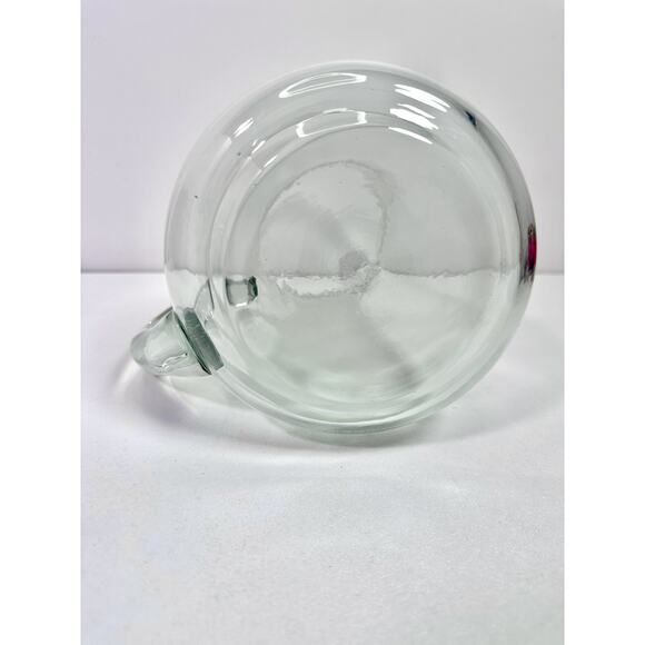 VTG Green Tinted Glass Water Pitcher 8” Tall Bubbled Farmhouse Cottagecore Party - Picture 7 of 12